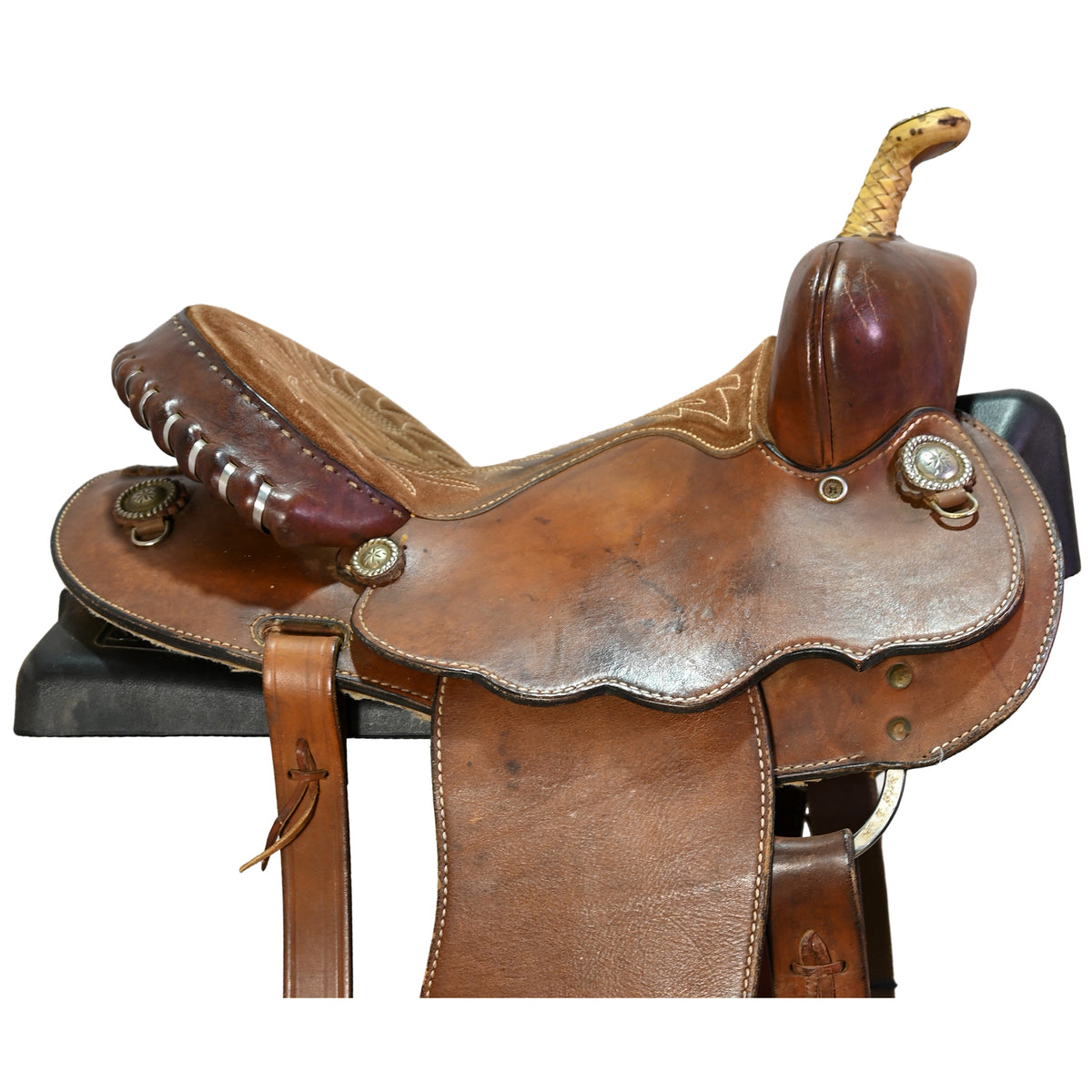 Used 13.5" Hereford Tex Tan Youth Barrel Racing Saddle