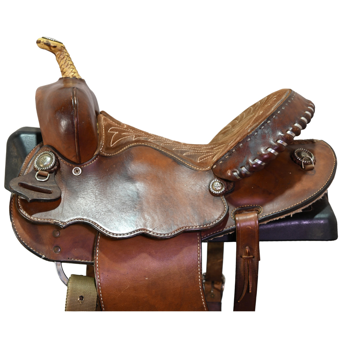 Used 13.5" Hereford Tex Tan Youth Barrel Racing Saddle