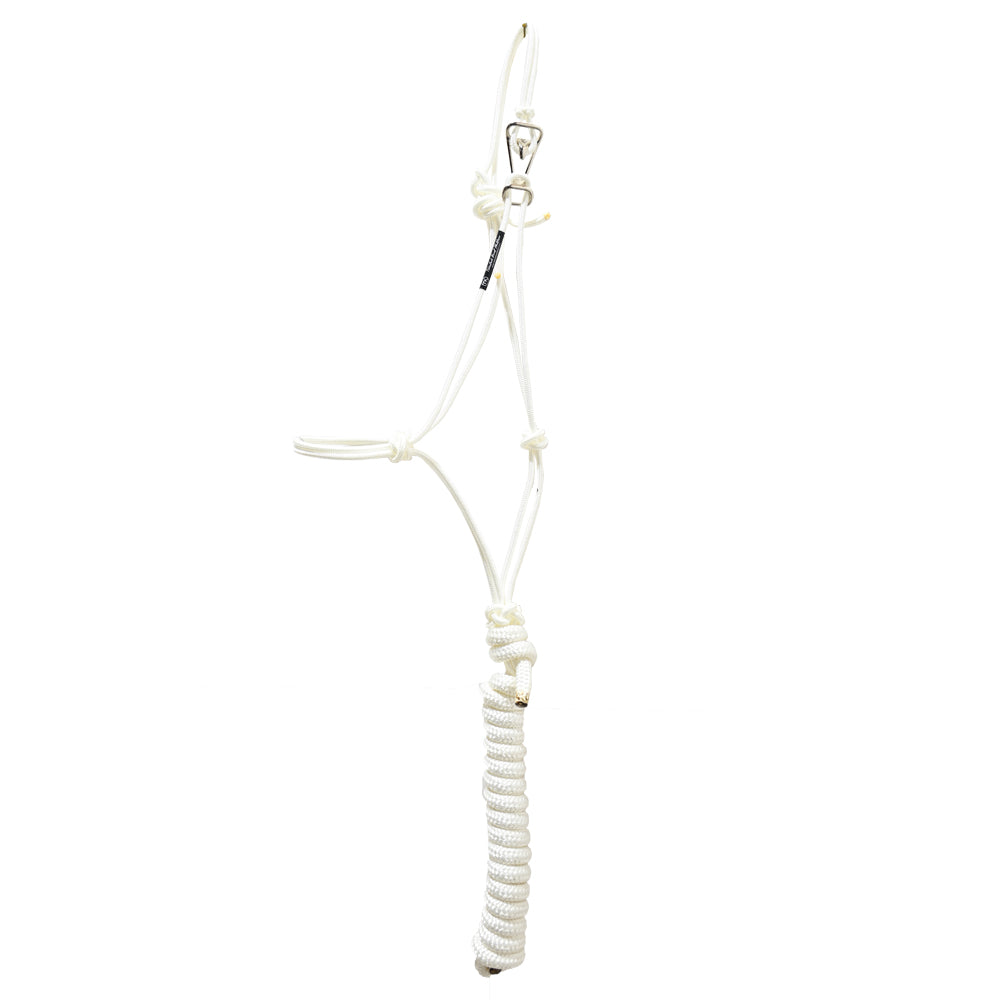 Twisted Knot Halters Easy Off Halter with 10" Lead Rope- White