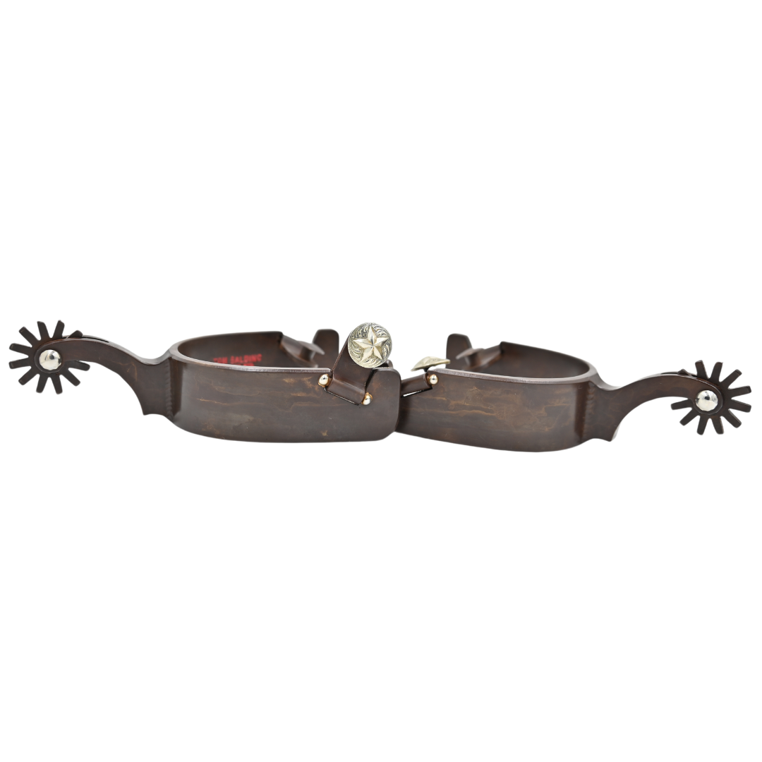 Tom Balding Men's Spurs with Texas Star Buttons