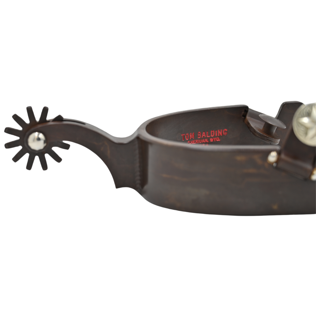 Tom Balding Men's Spurs with Texas Star Buttons