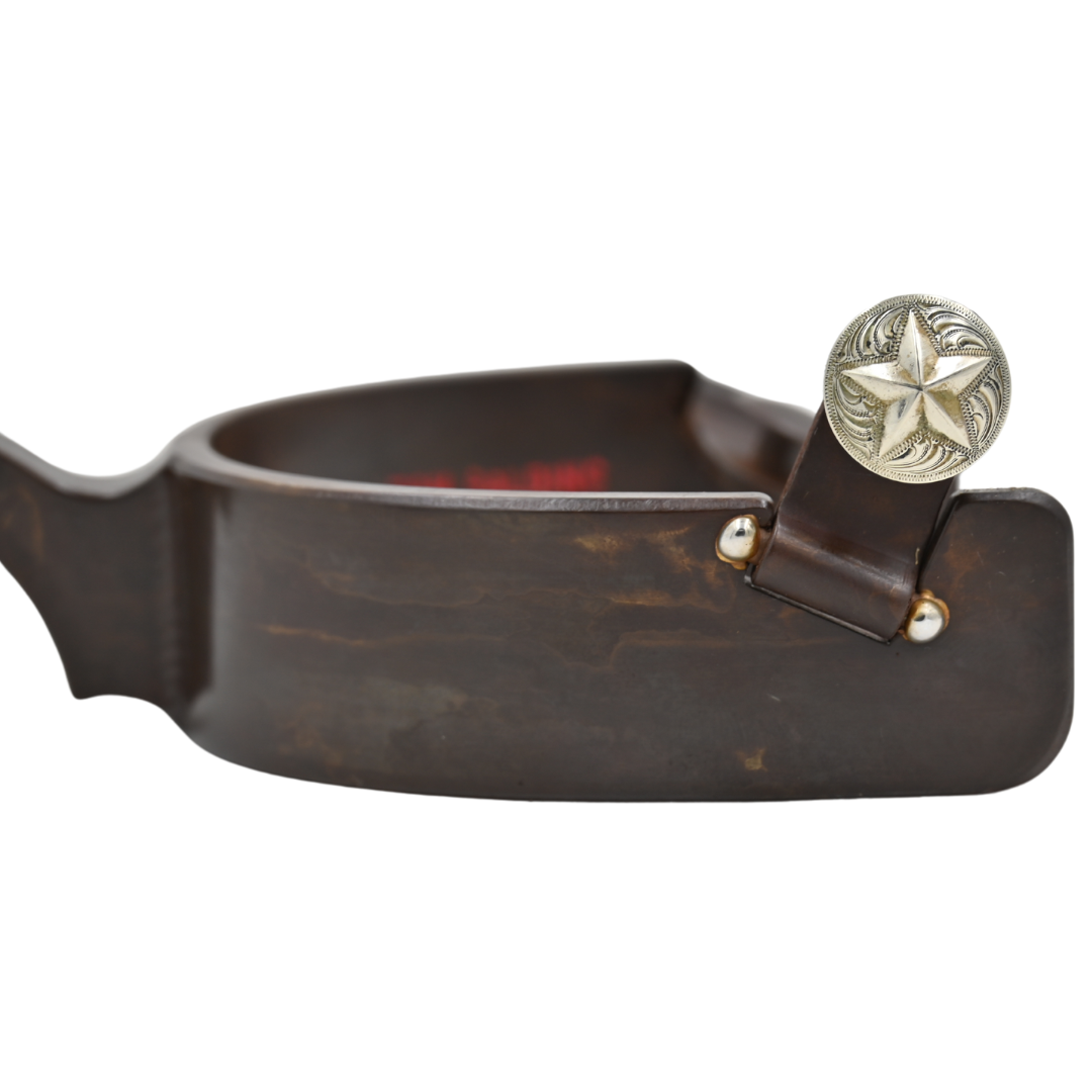 Tom Balding Men's Spurs with Texas Star Buttons