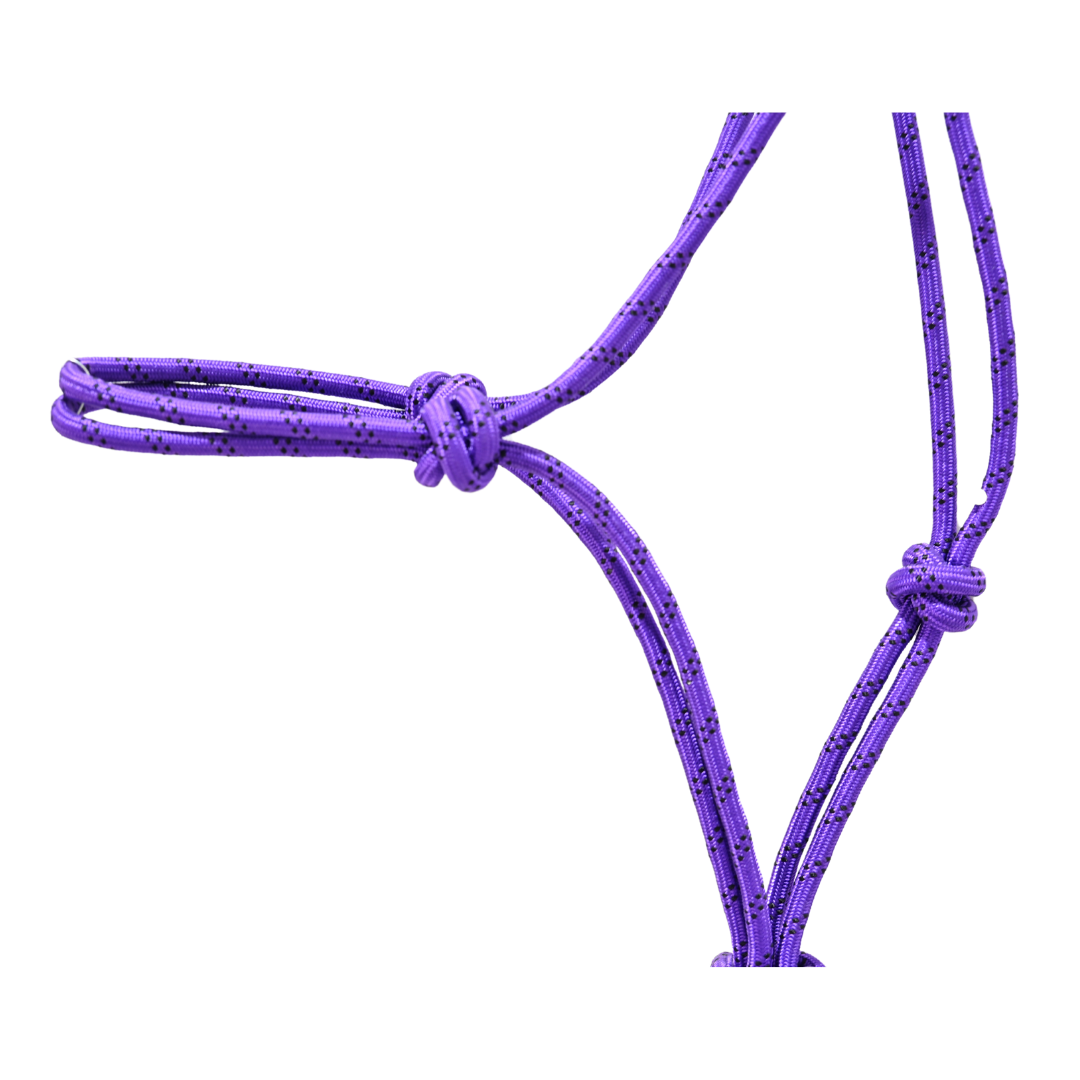 Tough 1 Purple Poly Rope Halter with Lead Rope - Purple