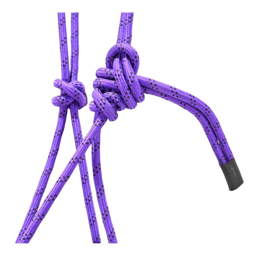 Tough 1 Purple Poly Rope Halter with Lead Rope - Purple