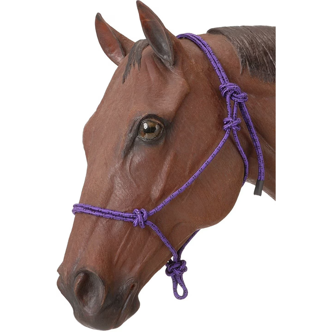 Tough 1 Purple Poly Rope Halter with Lead Rope - Purple
