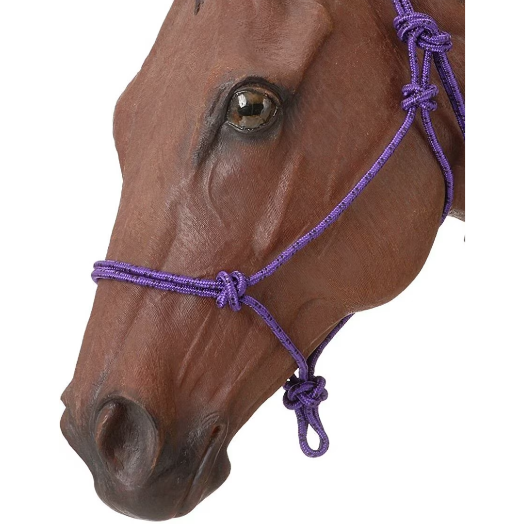 Tough 1 Purple Poly Rope Halter with Lead Rope - Purple