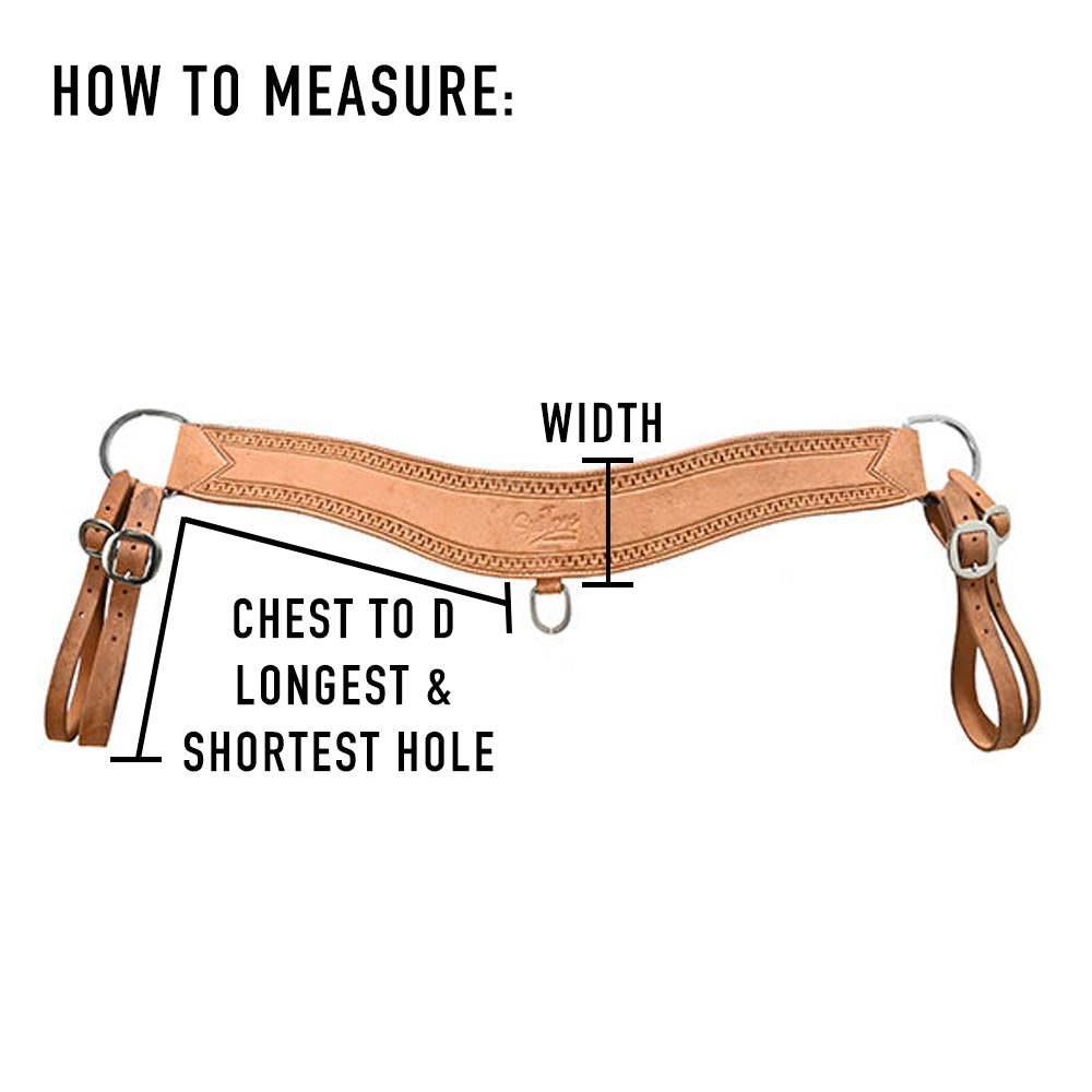 Cactus Saddlery 3" Roughout Tripping Breast Collar with Black Logo