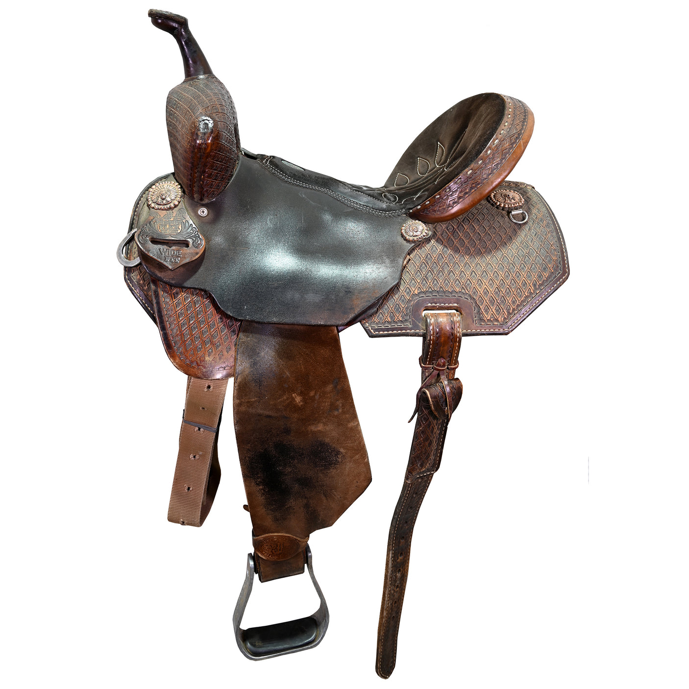 SOLD! Used 14.25" Double J Pursuit Flex Barrel Racing Saddle