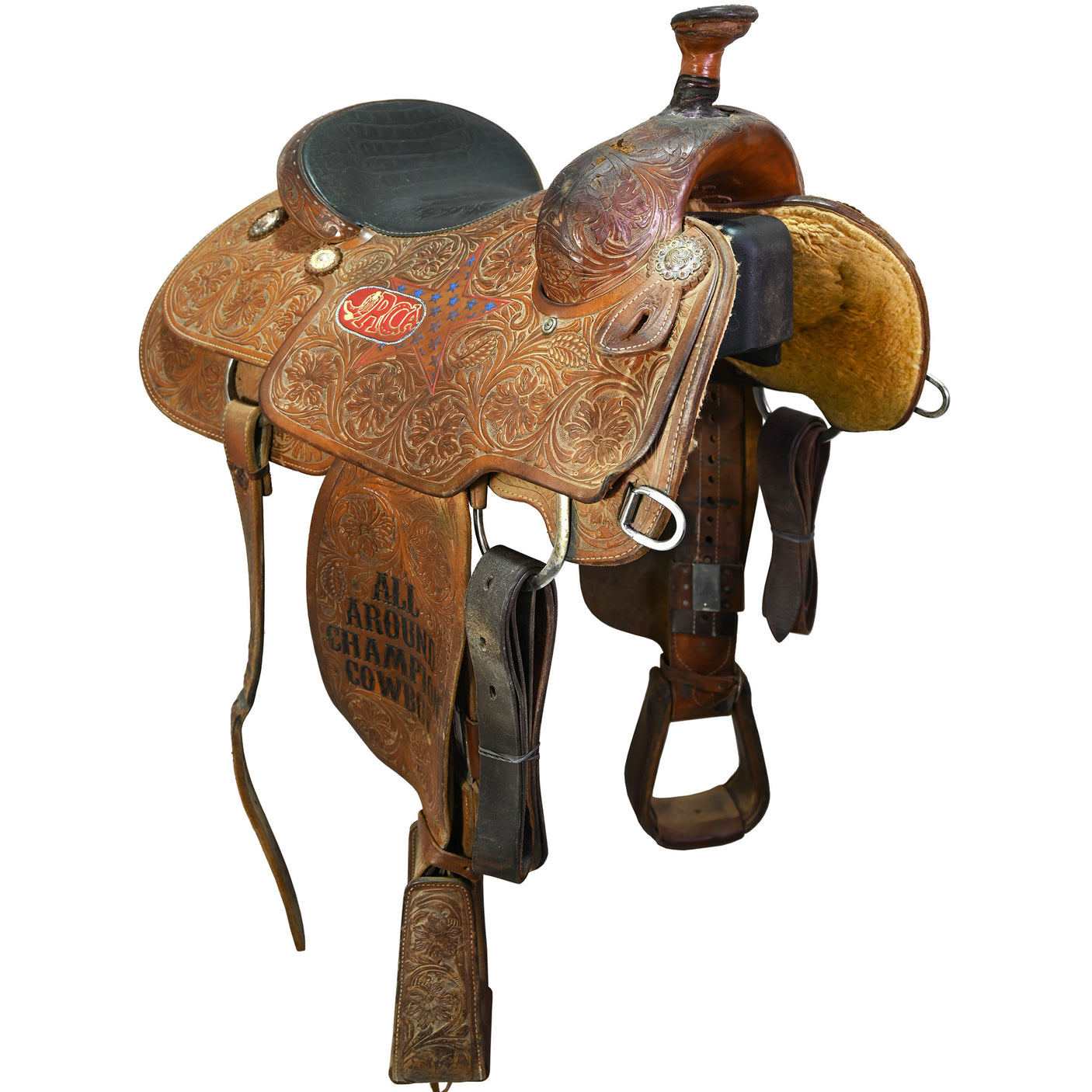 Used 14" Cactus Champion Trophy Team Roping Saddle