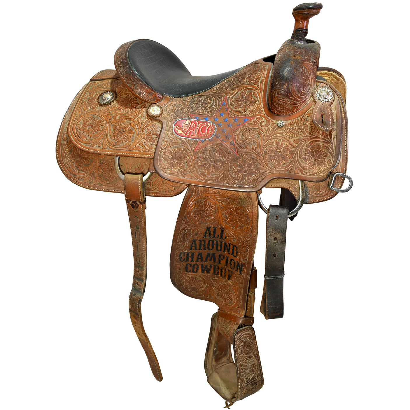 Used 14" Cactus Champion Trophy Team Roping Saddle