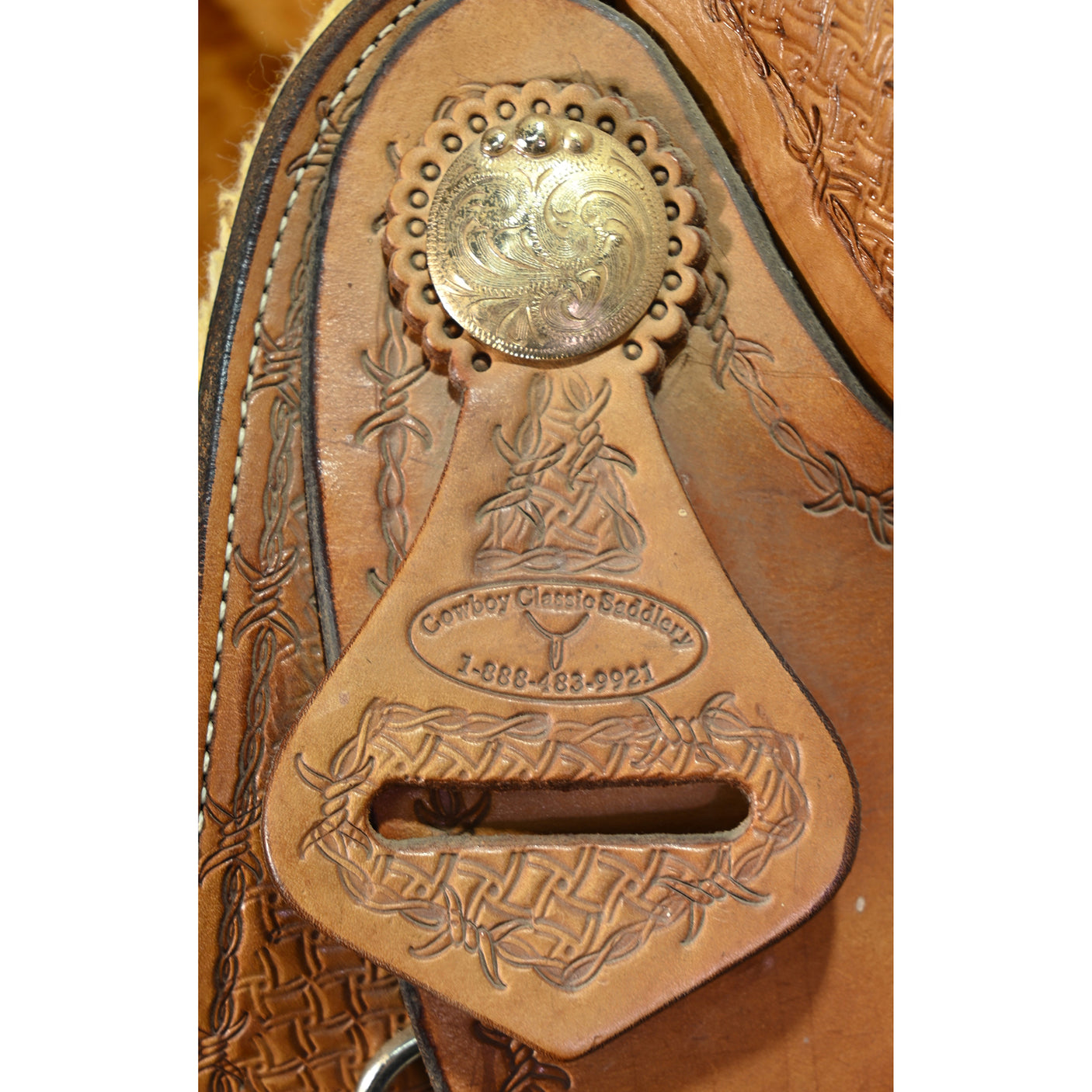 Used 14" Cowboy Classic Trophy Team Roping Saddle