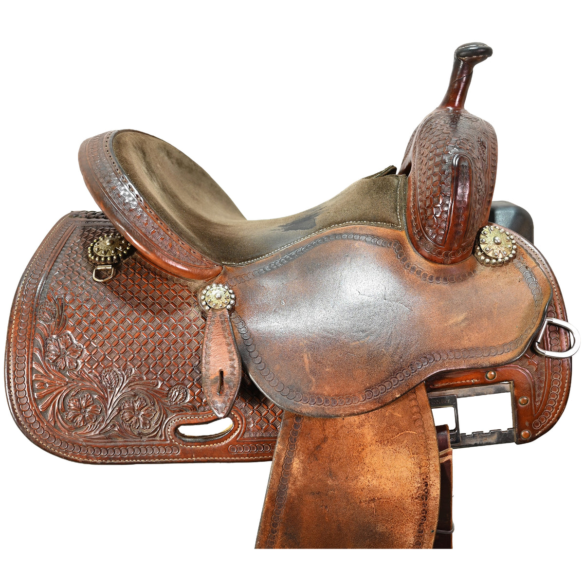 Used 14" Martin Crown C Barrel Racing Saddle