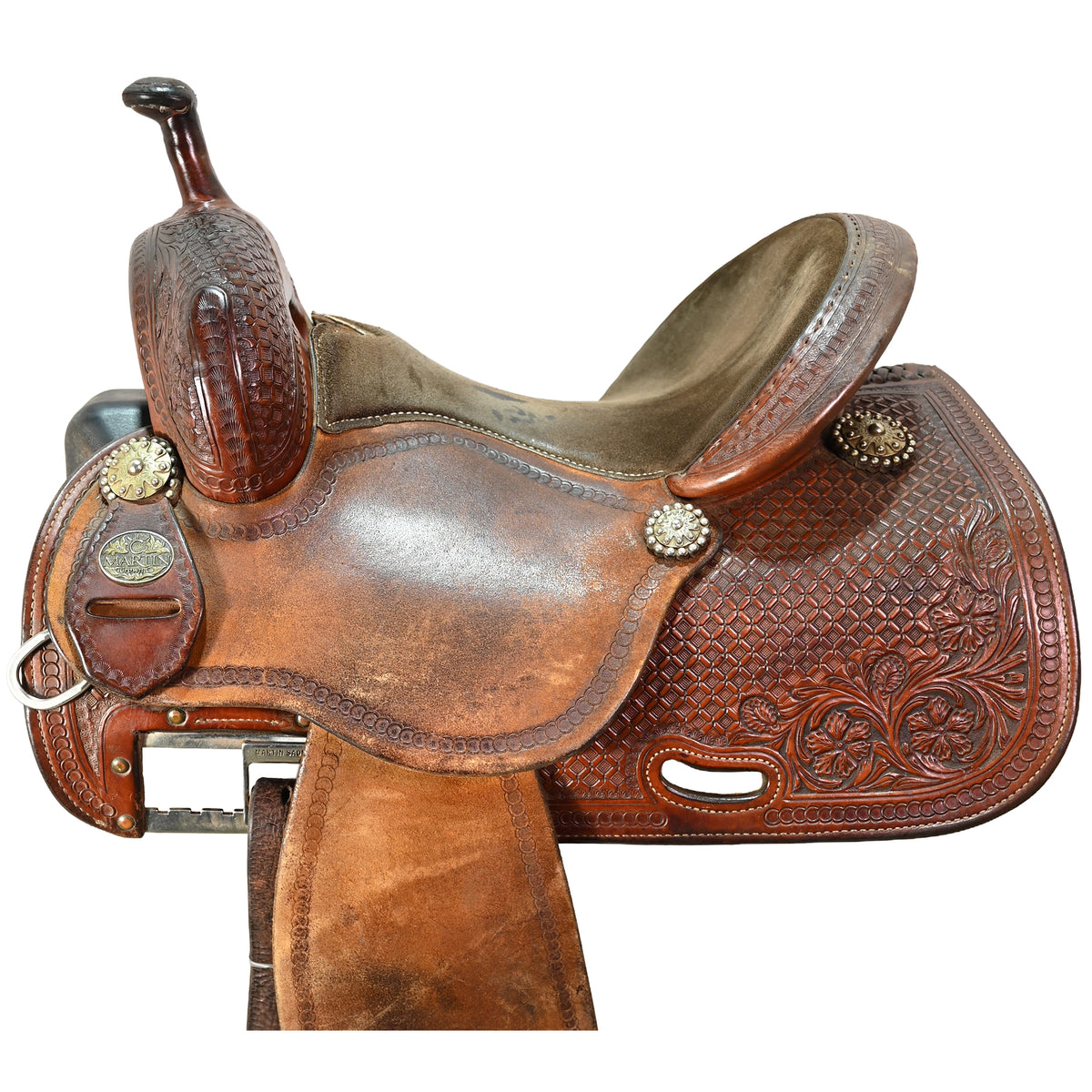 Used 14" Martin Crown C Barrel Racing Saddle