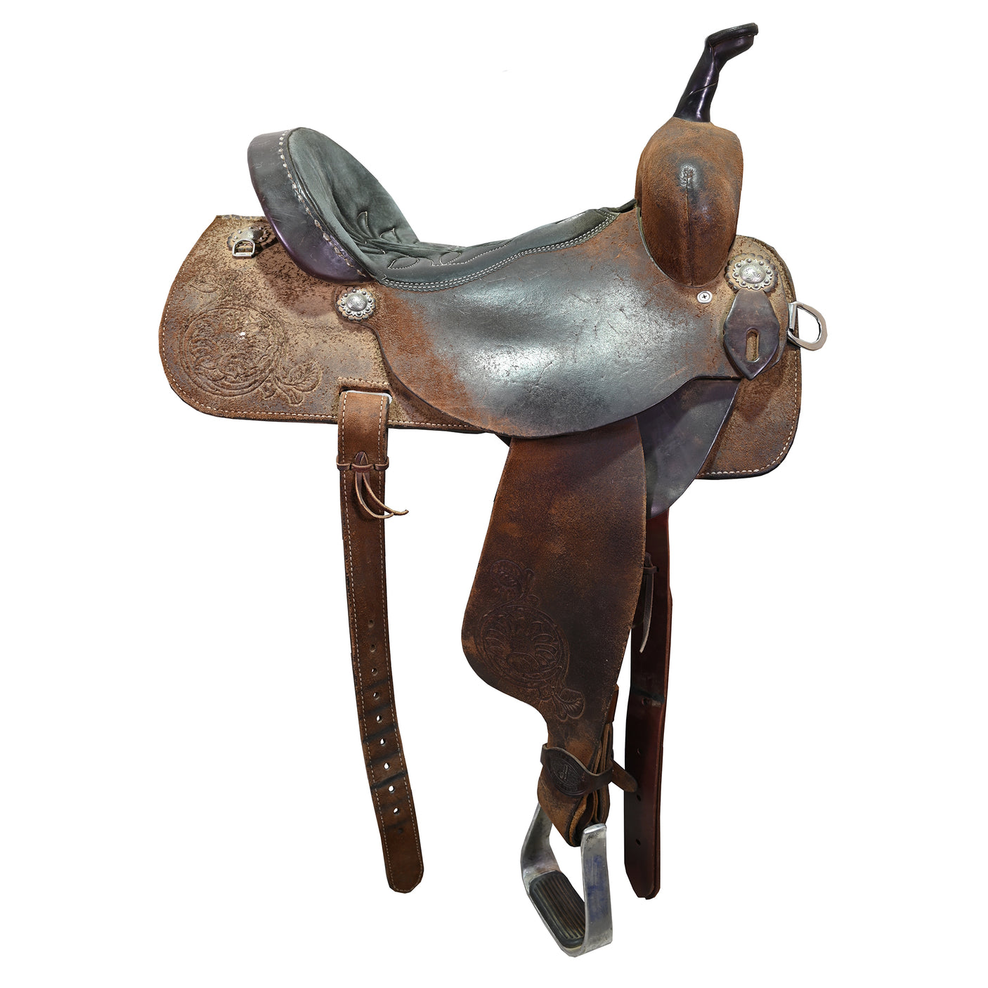 Used 14" Double J Pro Barrel Racing Saddle