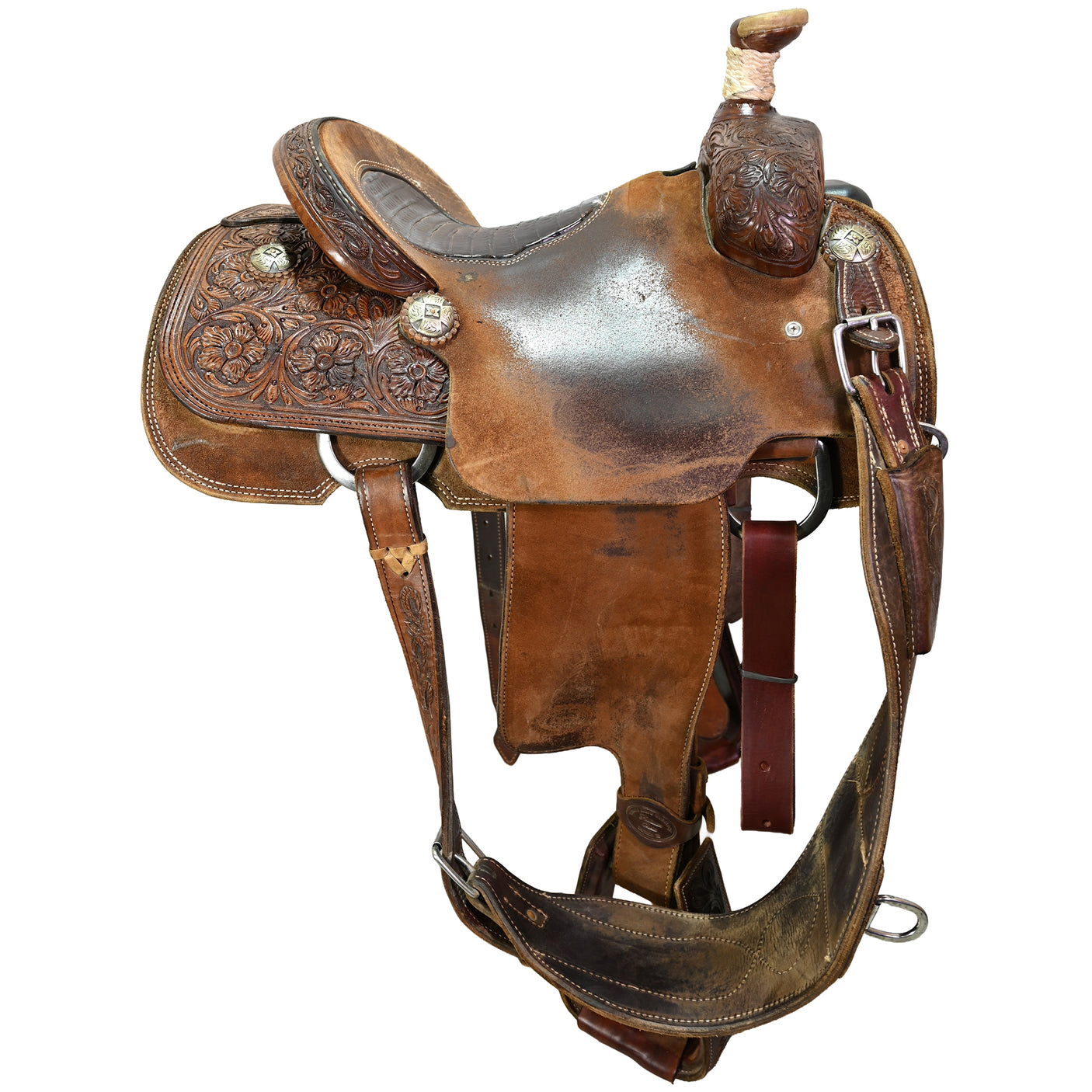 Used 14" Trent Ward Platinum Team Roping Saddle