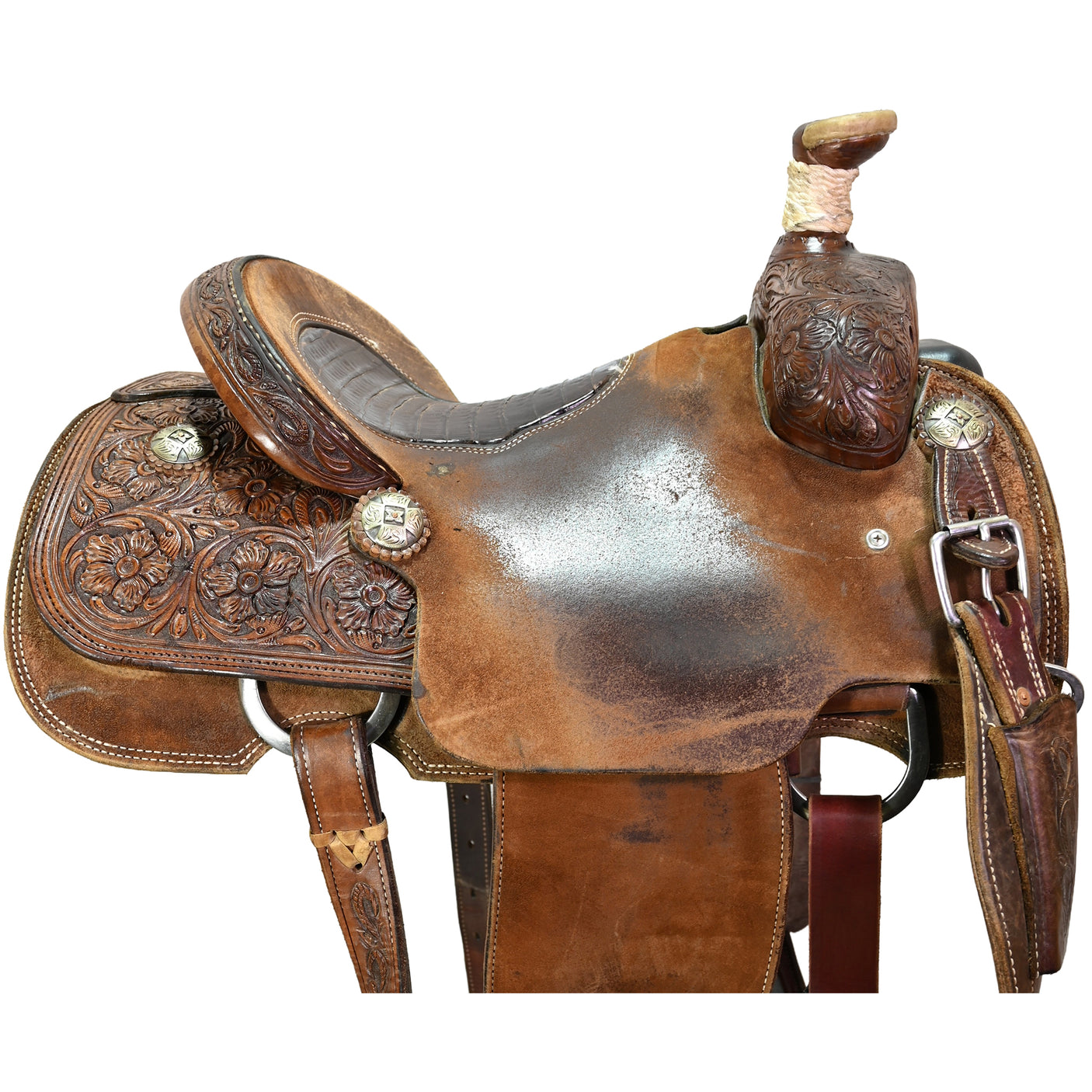 Used 14" Trent Ward Platinum Team Roping Saddle