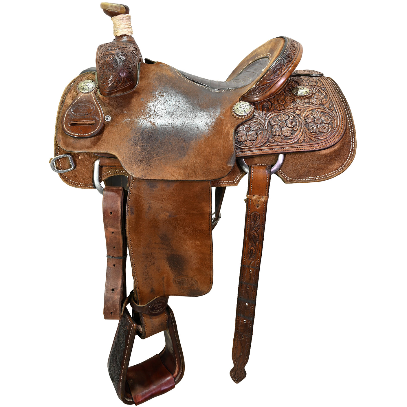 Used 14" Trent Ward Platinum Team Roping Saddle
