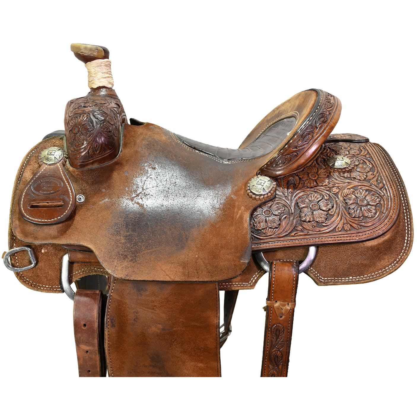Used 14" Trent Ward Platinum Team Roping Saddle