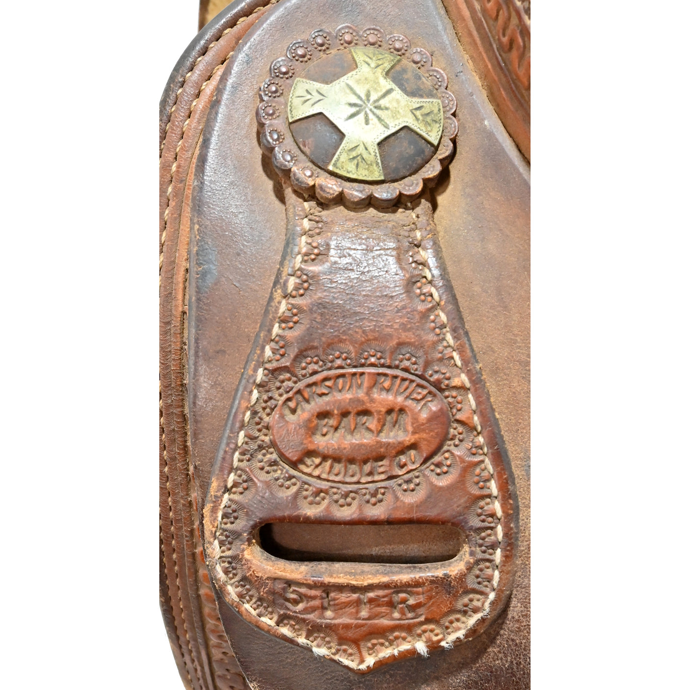 Used 15" Carson River Bar M Team Roping Saddle