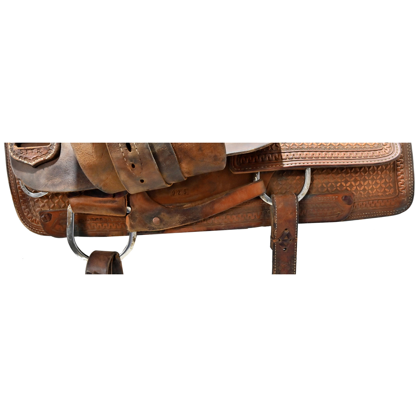 Used 15" Carson River Bar M Team Roping Saddle