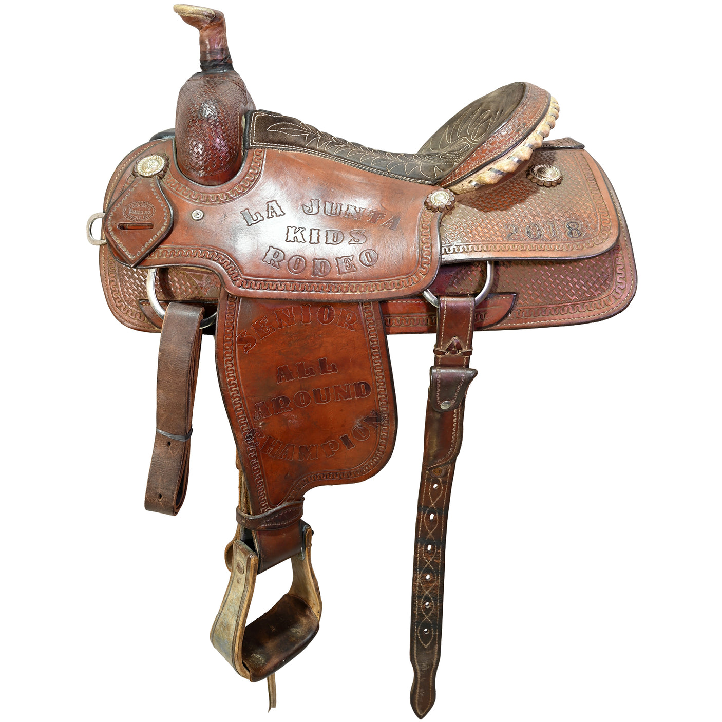 Used 15.5" Corriente Trophy Team Roping Saddle