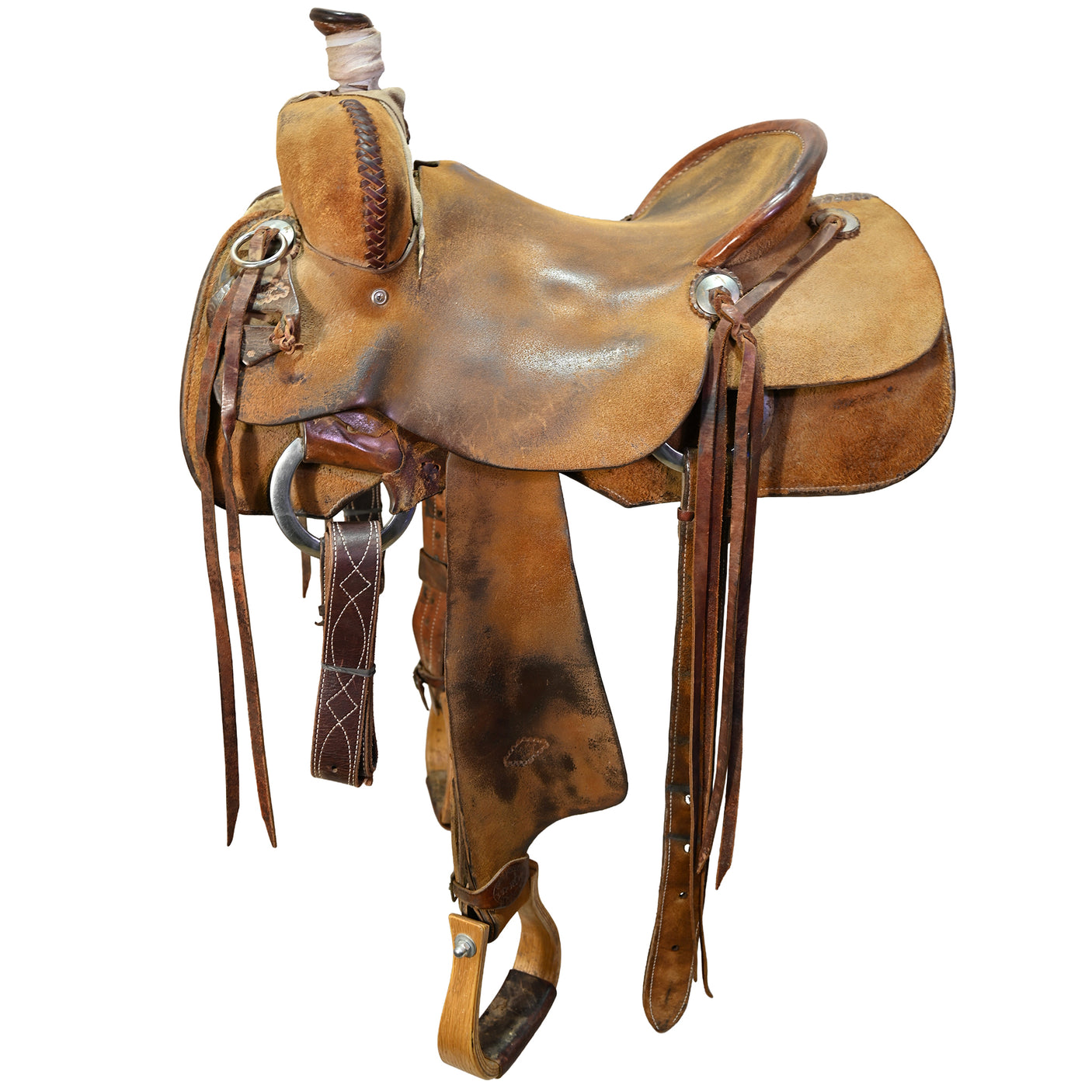 Used 15.5" Luke Lane Ranch Roping Saddle