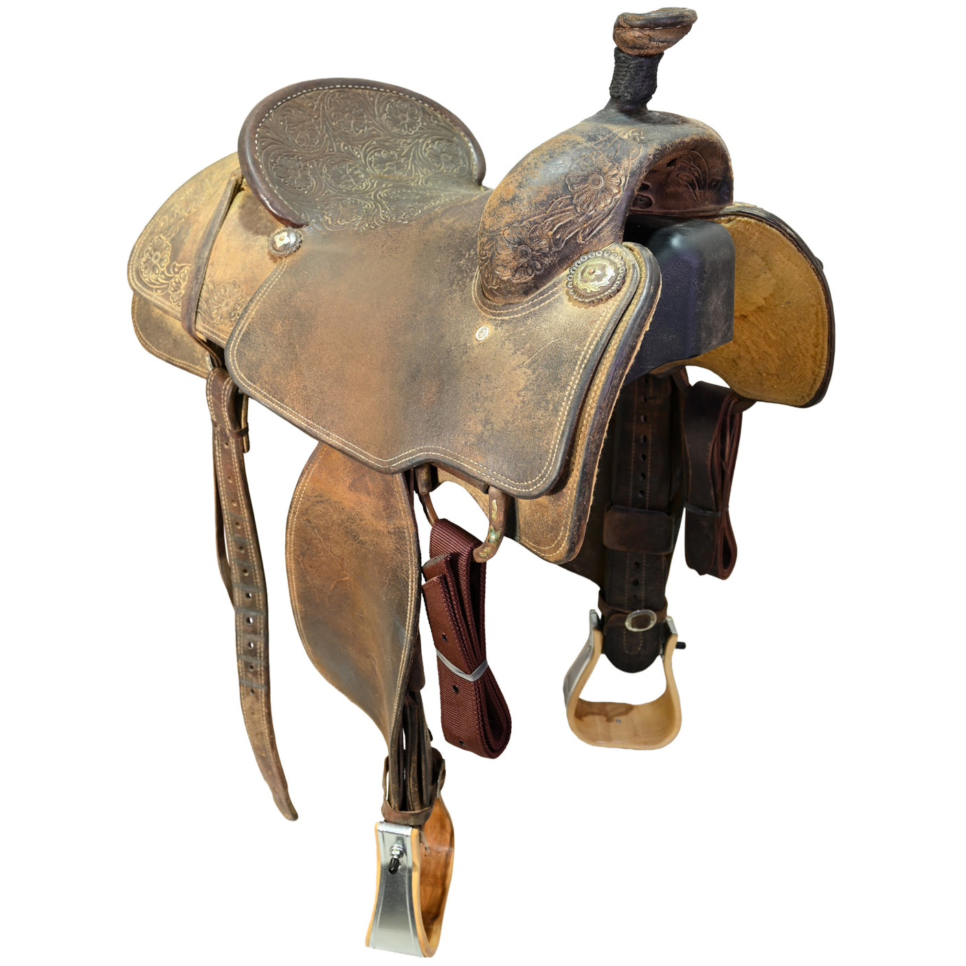 Used 15.5" Relentless by Cactus Team Roping Saddle