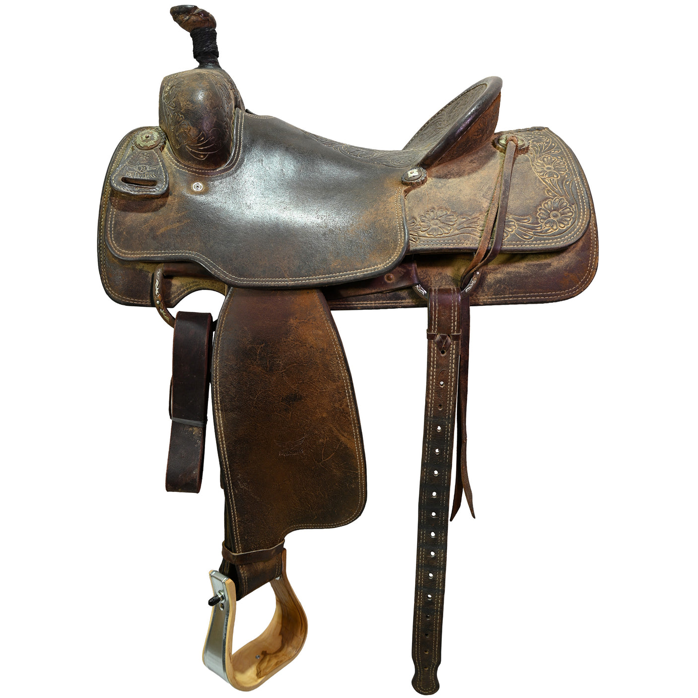 Used 15.5" Relentless by Cactus Team Roping Saddle