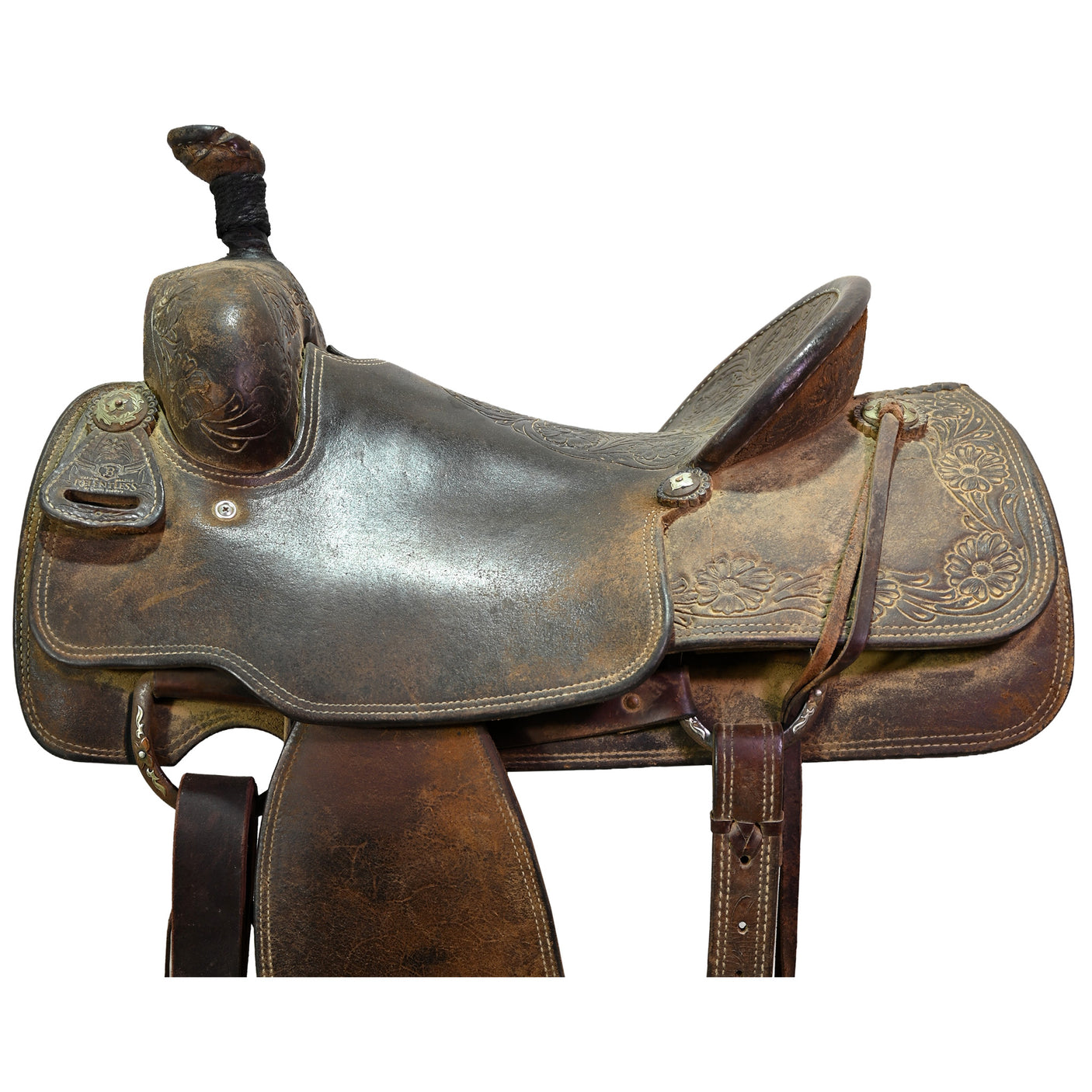 Used 15.5" Relentless by Cactus Team Roping Saddle