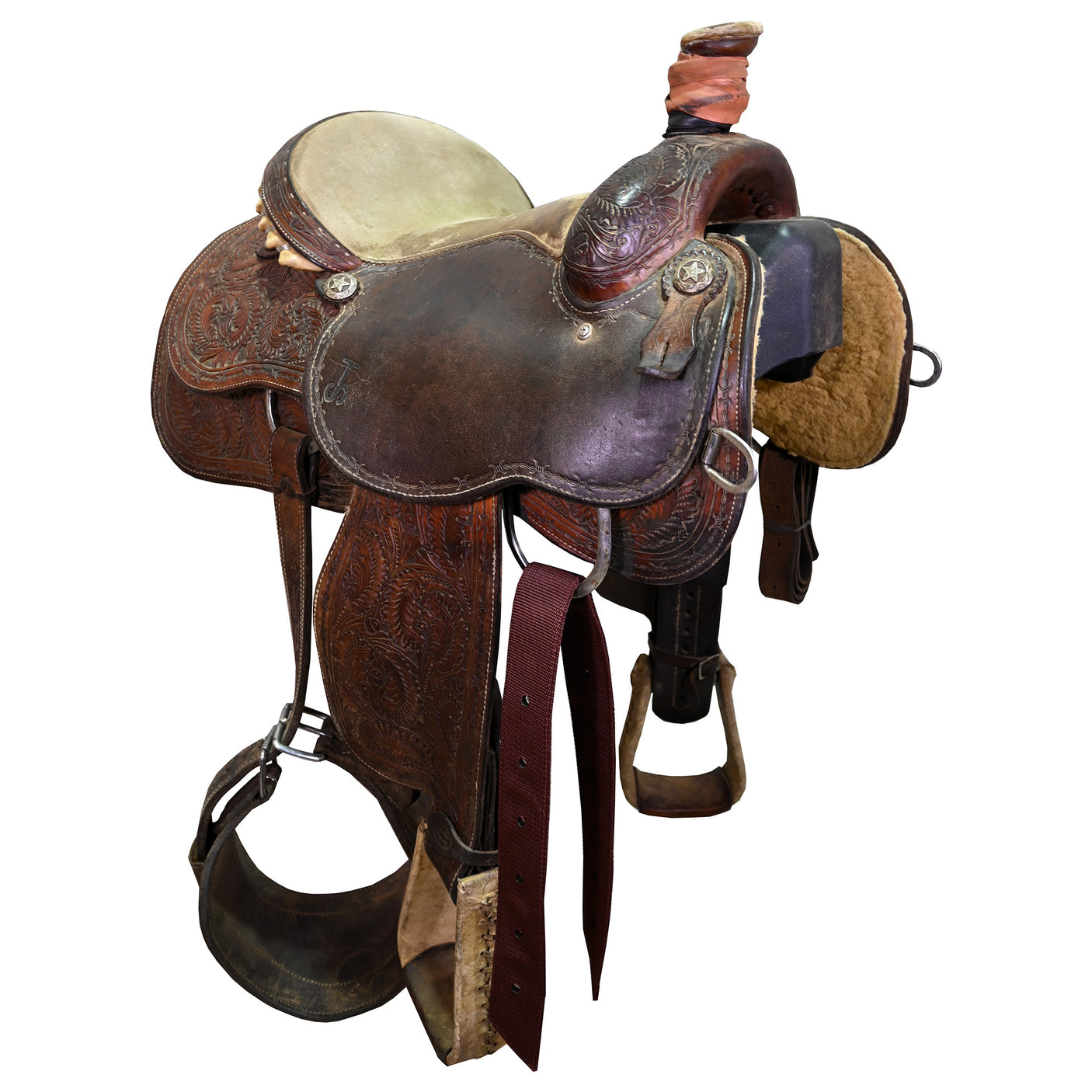 Used 15" Cactus Team Roping Saddle