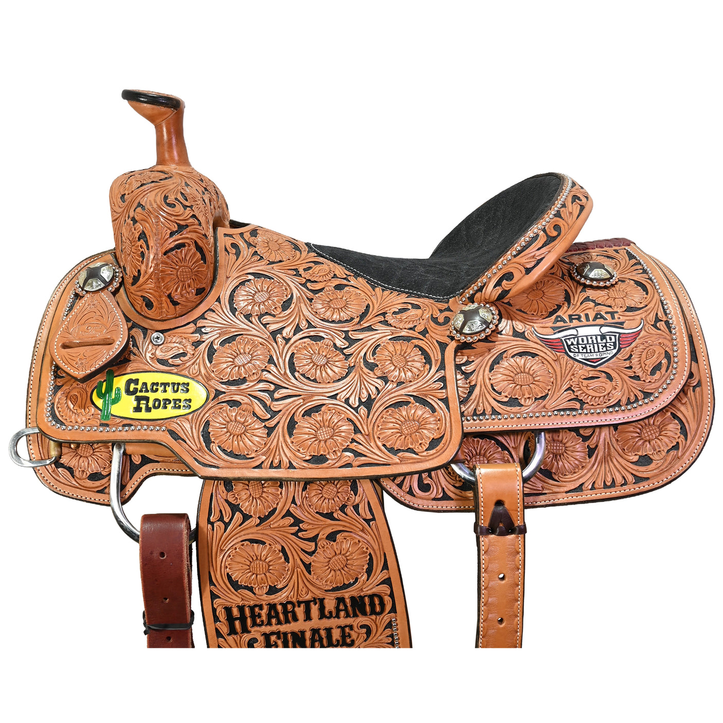 New! 15" Cactus Trophy Team Roping Saddle