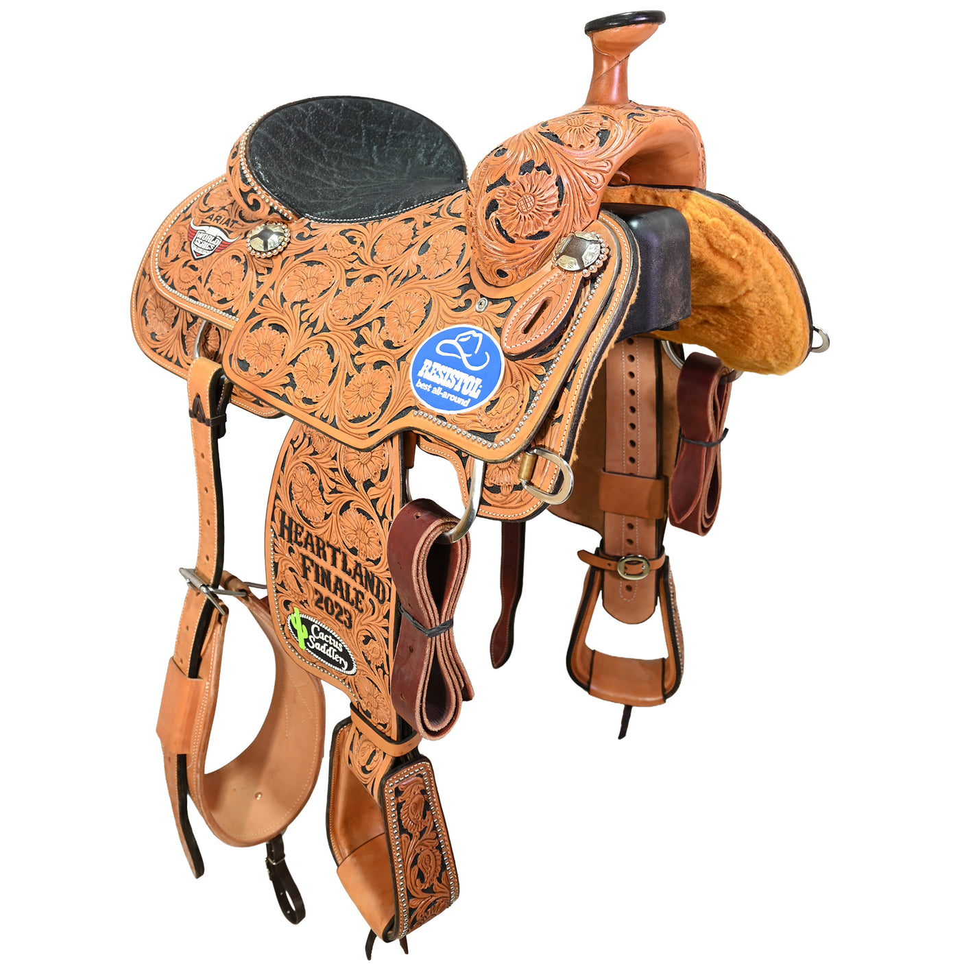 New! 15" Cactus Trophy Team Roping Saddle