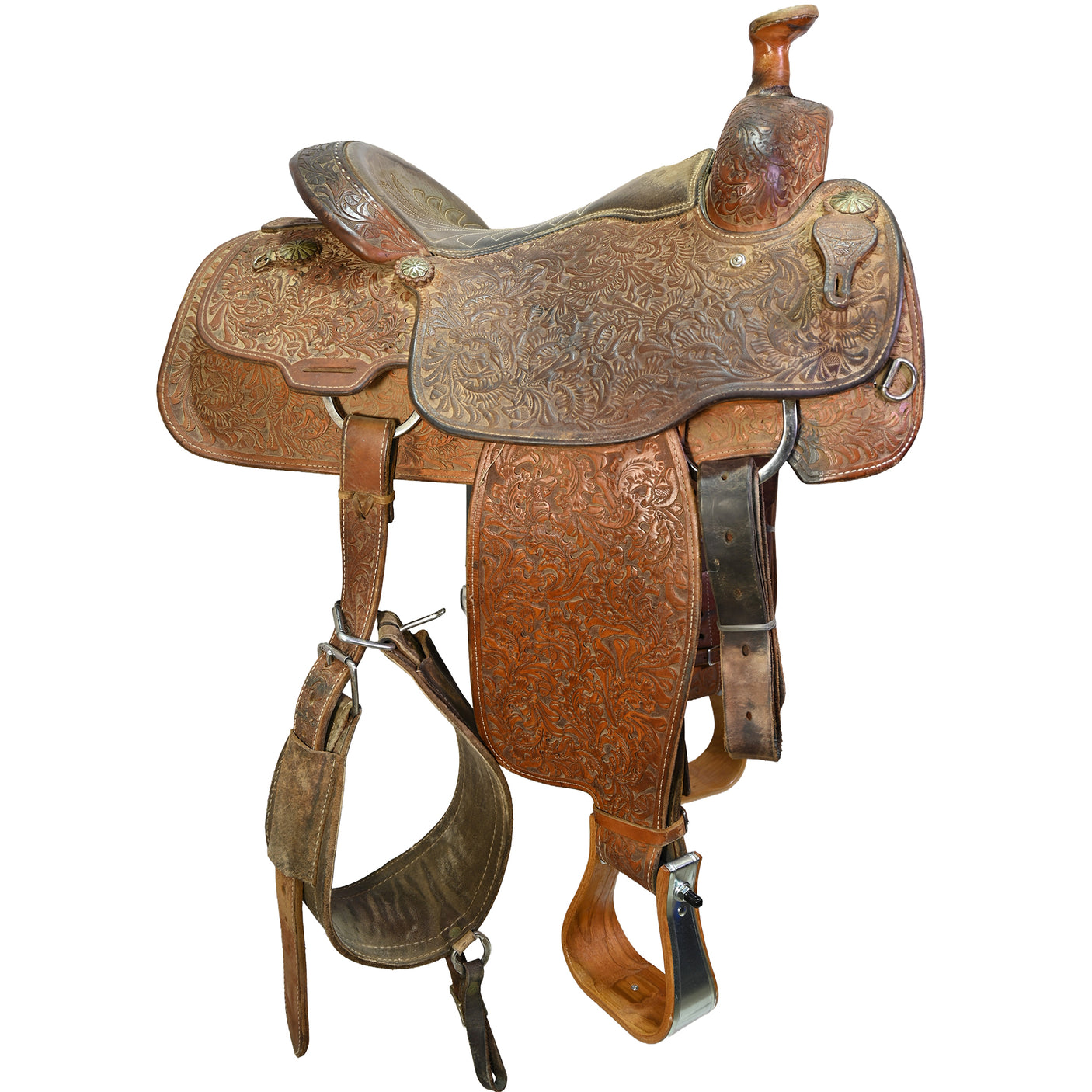 Used 15" Cowboy Classic Team Roping Saddle