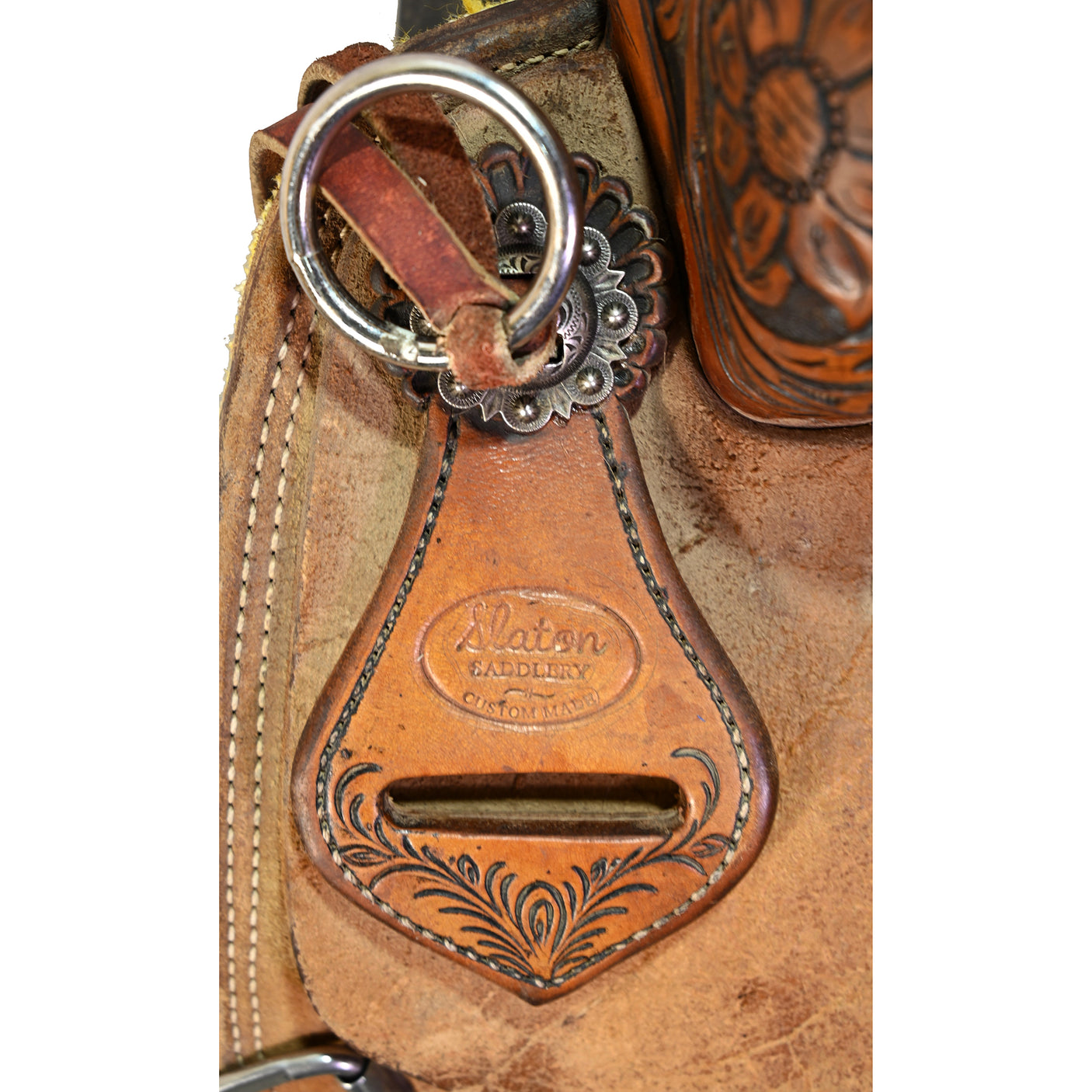 Used 15" Slaton Ranch Roping Saddle
