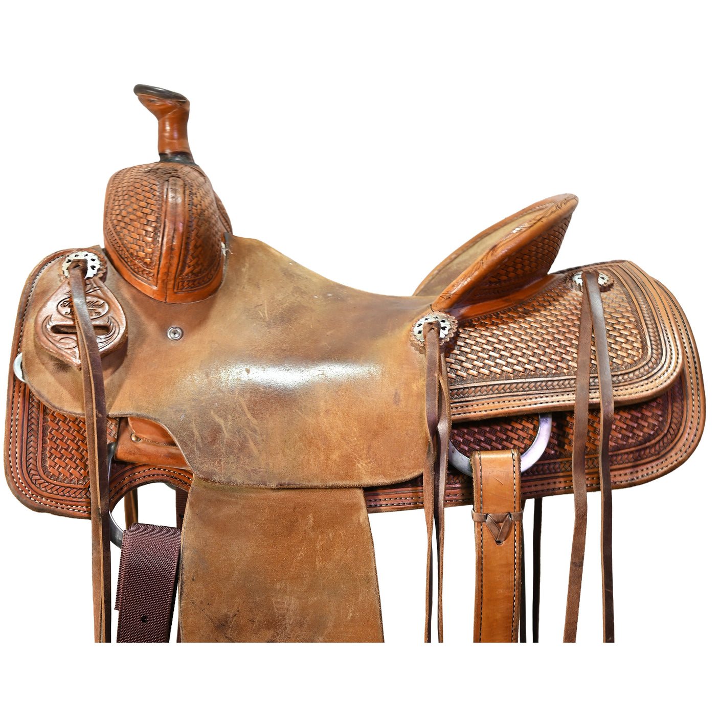 Used 15" Trent Ward Ranch Roping Saddle