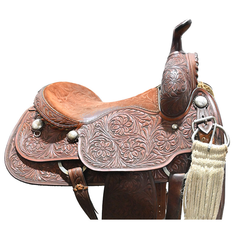 Used 15.5" Bob's Custom Team Roping Saddle