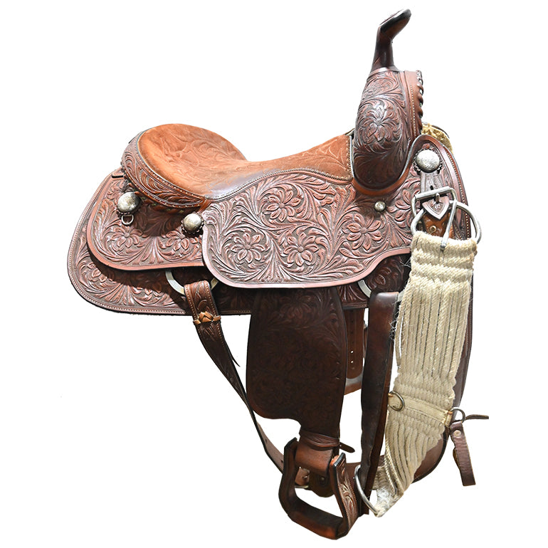 Used 15.5" Bob's Custom Team Roping Saddle