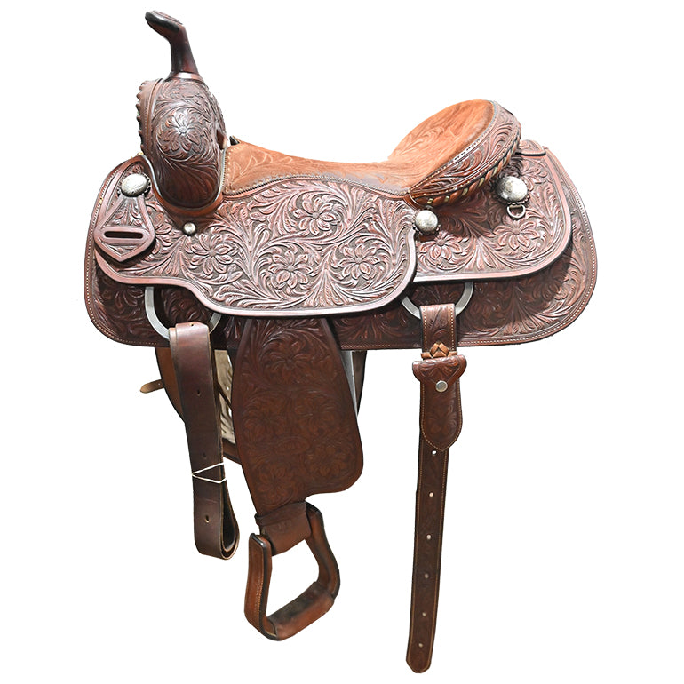 Used 15.5" Bob's Custom Team Roping Saddle