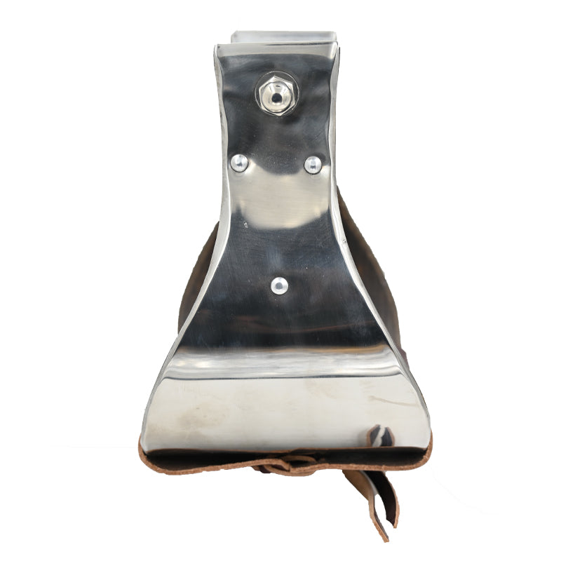 Partrade Open Range 5 1/4" Stainless Steel Covered Wooden Stirrups
