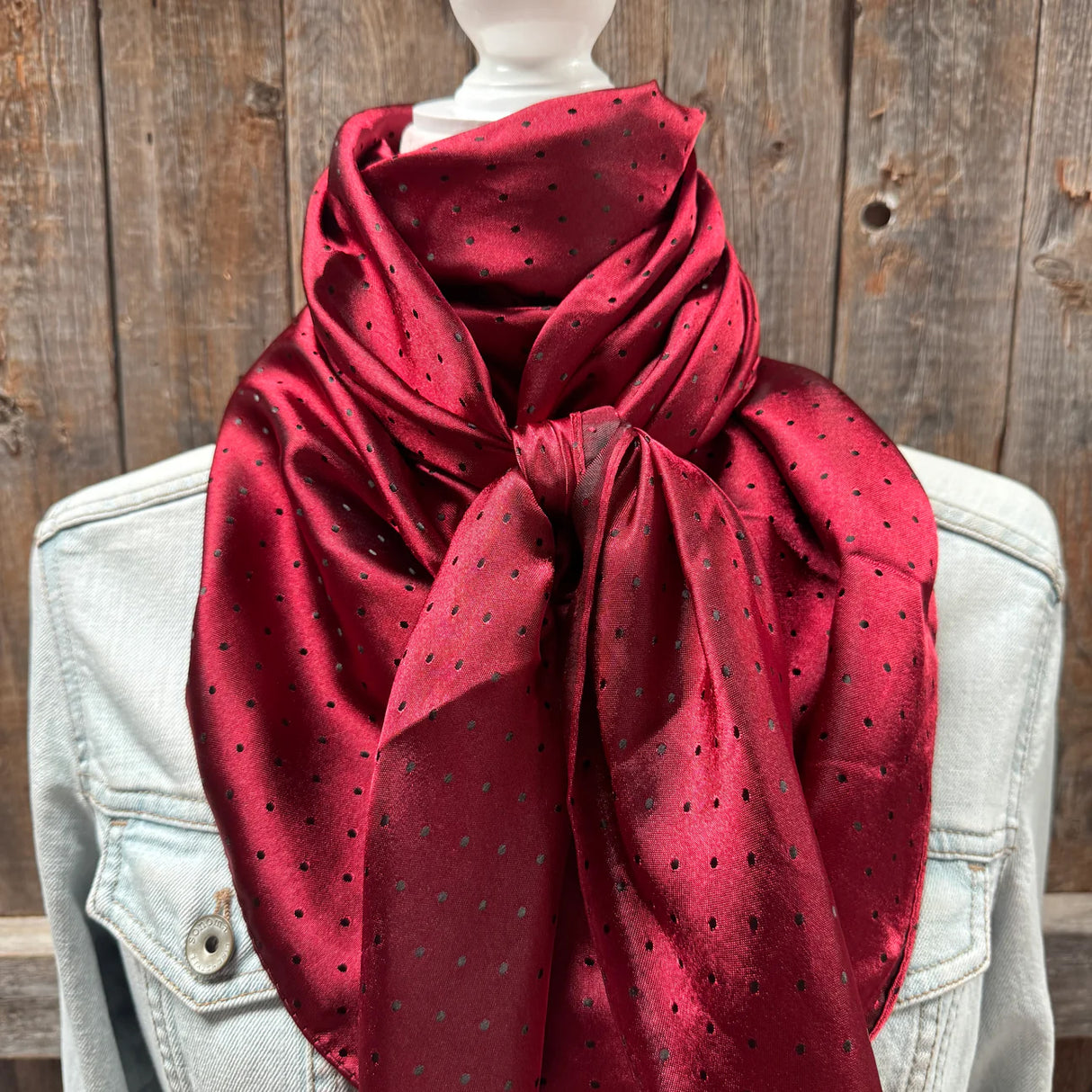 Rodeo Drive 42"x42" Burgundy Jacquard XL Wild Rag