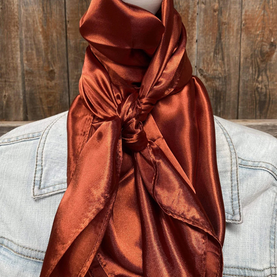 Rodeo Drive 35"x35" Solid Rust Wild Rag