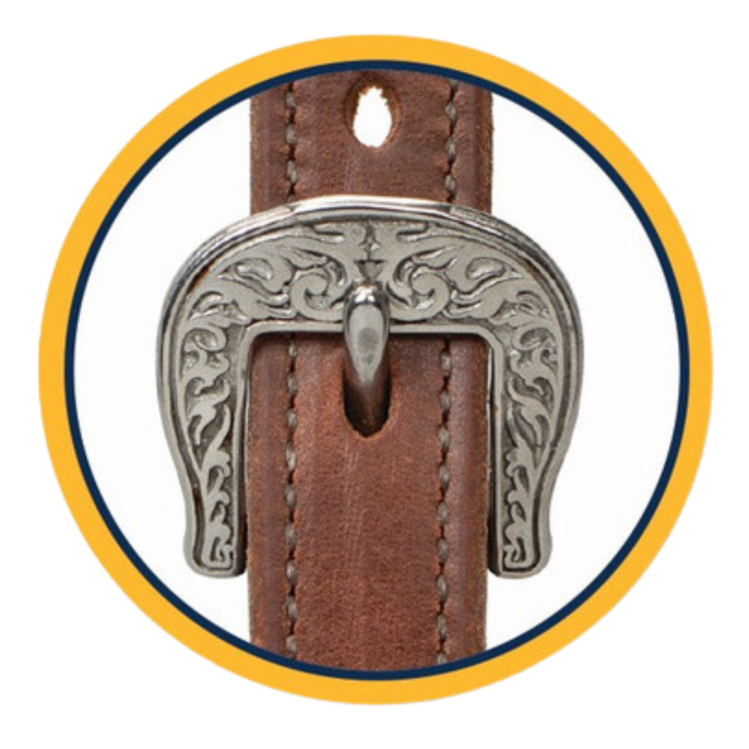 Weaver Leather Synergy Harness Leather Split Ear Headstall with Designer Hardware