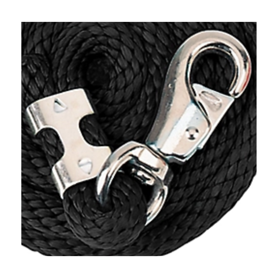 Weaver Leather Black 10' Nylon Lead Rope with Bull Snap