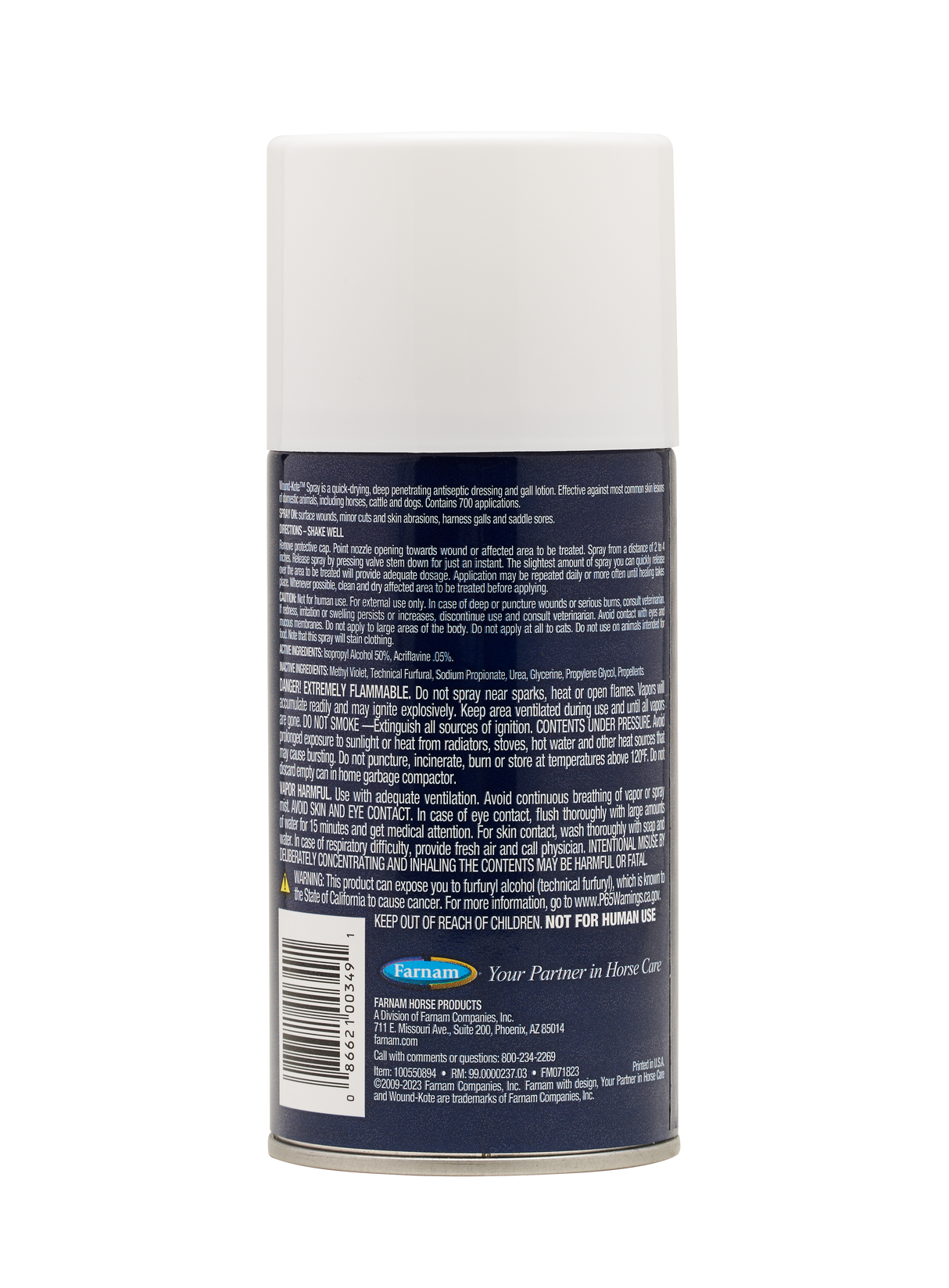 Farnam Wound-Kote Blue Lotion Spray Wound Dressing- 5oz.