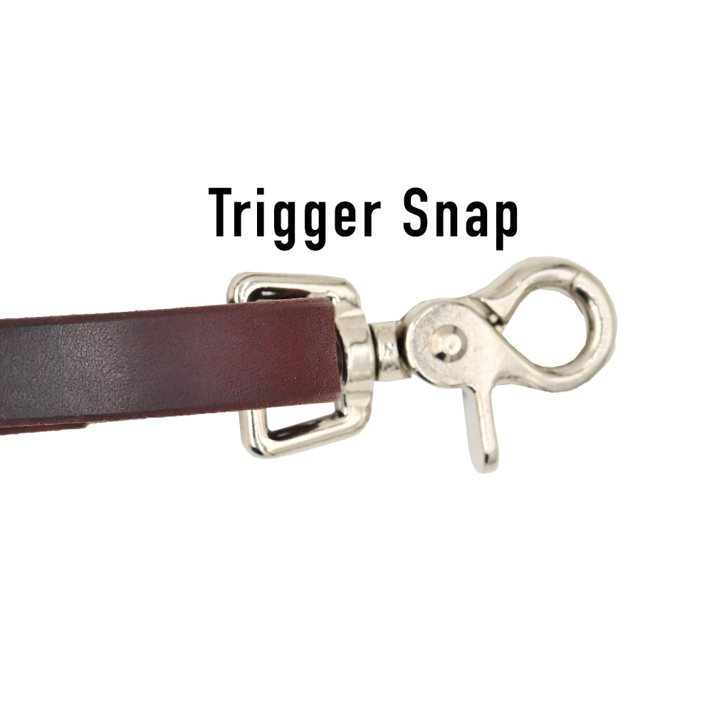 Coolhorse Leather 5/8" Harness Leather Roping Reins with Waterloops- Handmade in Amarillo, TX