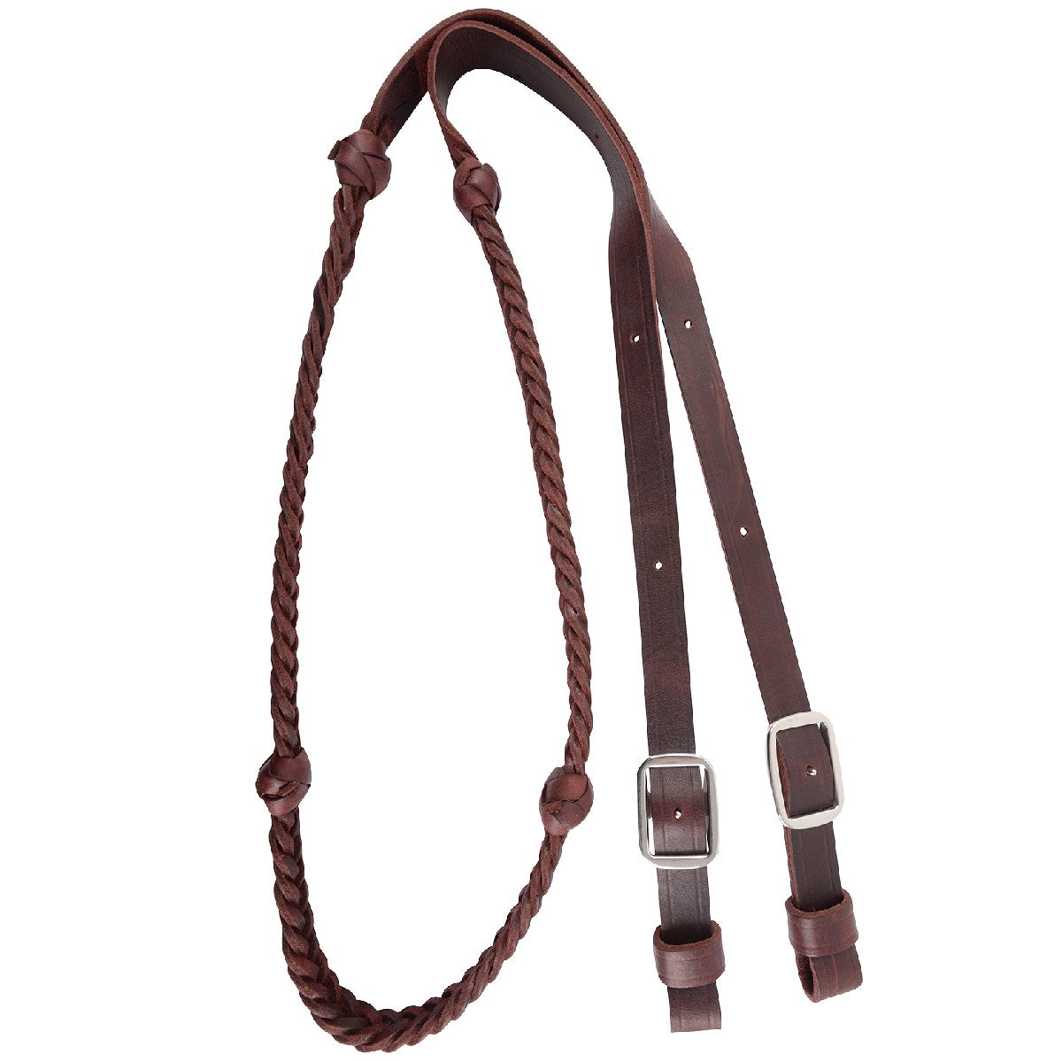 Martin Saddlery 7/8" Braided 5 Strand Latigo Barrel Reins with Knots