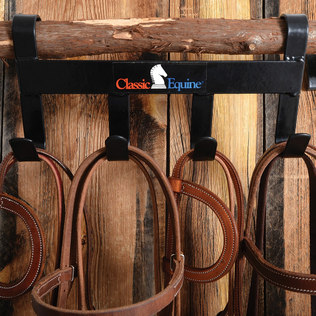 Classic Equine Six Hook Bridle Hanger- Black