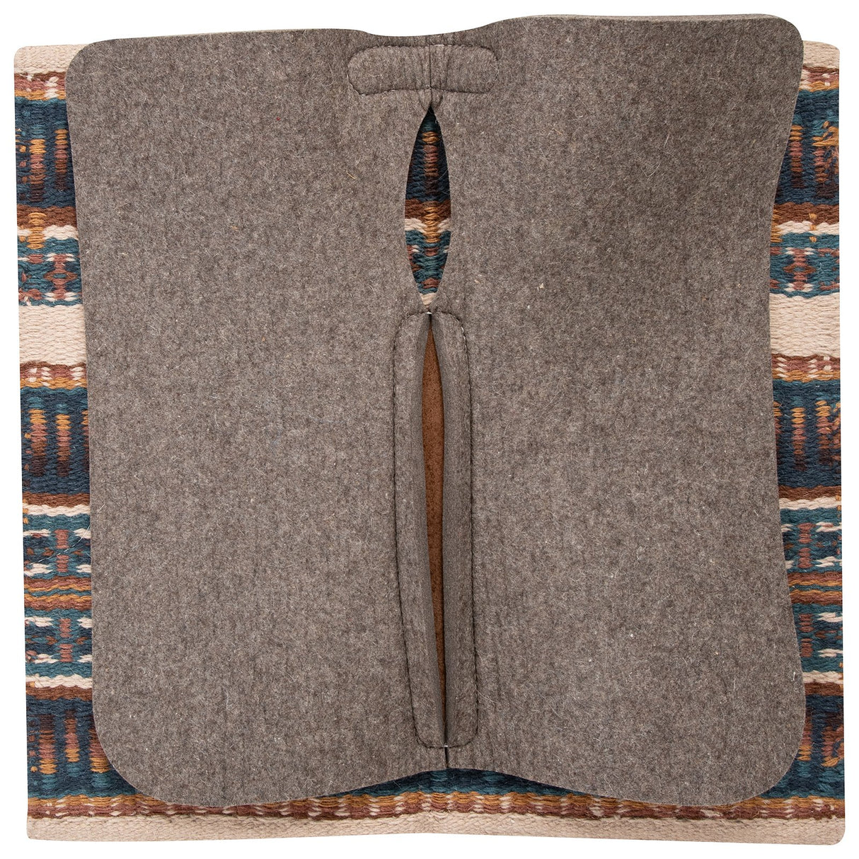 Classic Equine 32"X34" 1/2" Blanket Top Saddle Pad- Latte/Chestnut