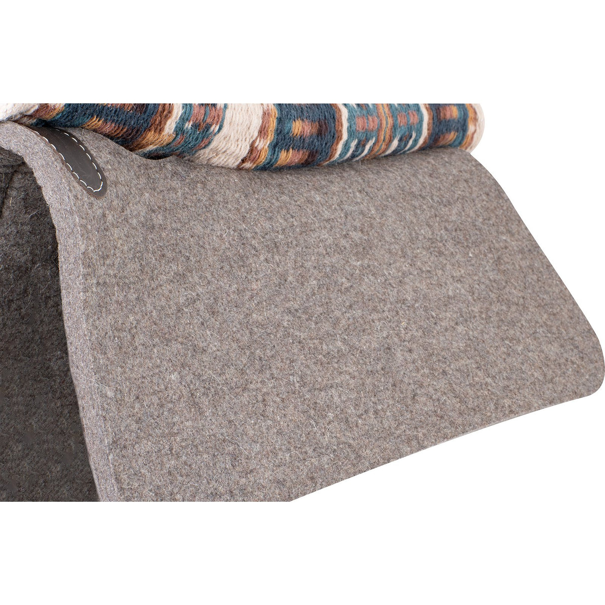 Classic Equine 32"X34" 1/2" Blanket Top Saddle Pad- Latte/Chestnut