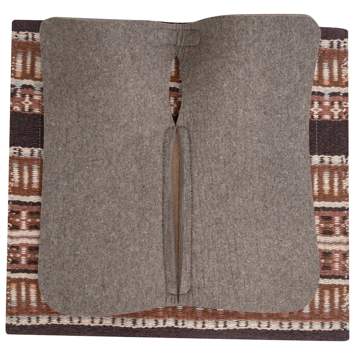 Classic Equine 34"X38" 1/2" Blanket Top Saddle Pad- Coffee/Cashmere
